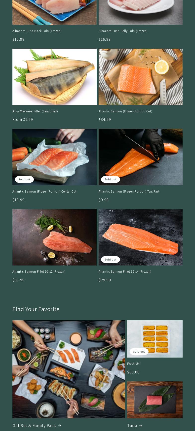 Young Ocean Inc Menu