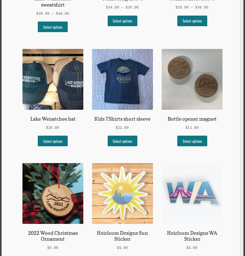 Lake Wenatchee camp store Menu