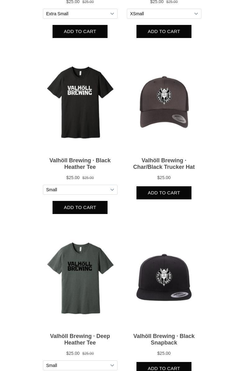 Valholl Brewing Menu