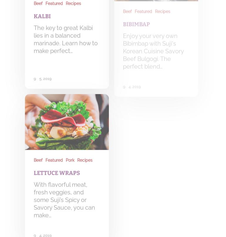 Suji's Korean Cuisine Menu
