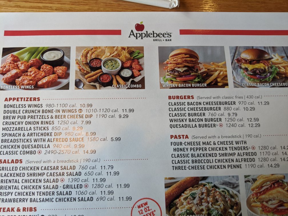 Restaurant Williamson Menu