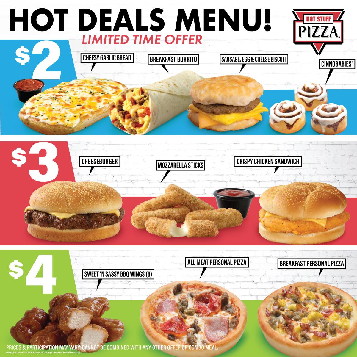 Hot Stuff Pizza Menu