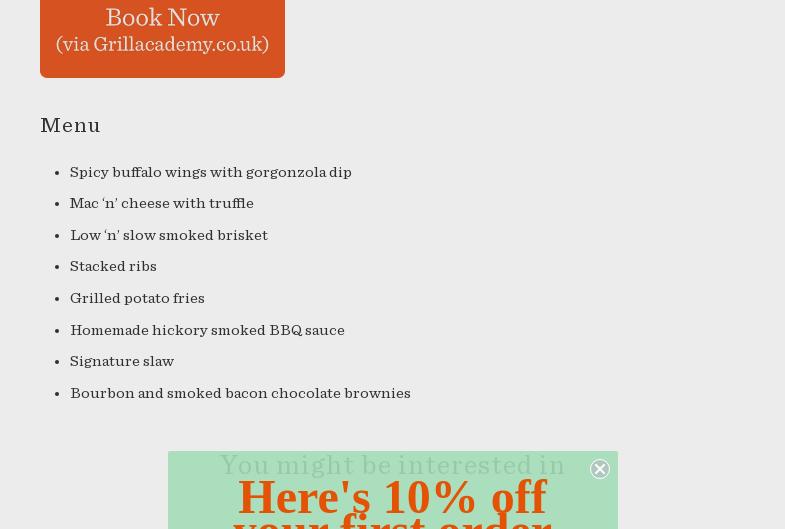 Hobbs House Bakery Menu