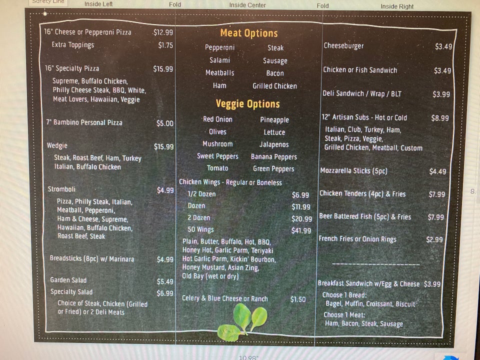 Daddy Lou's Pub & Pantry Menu