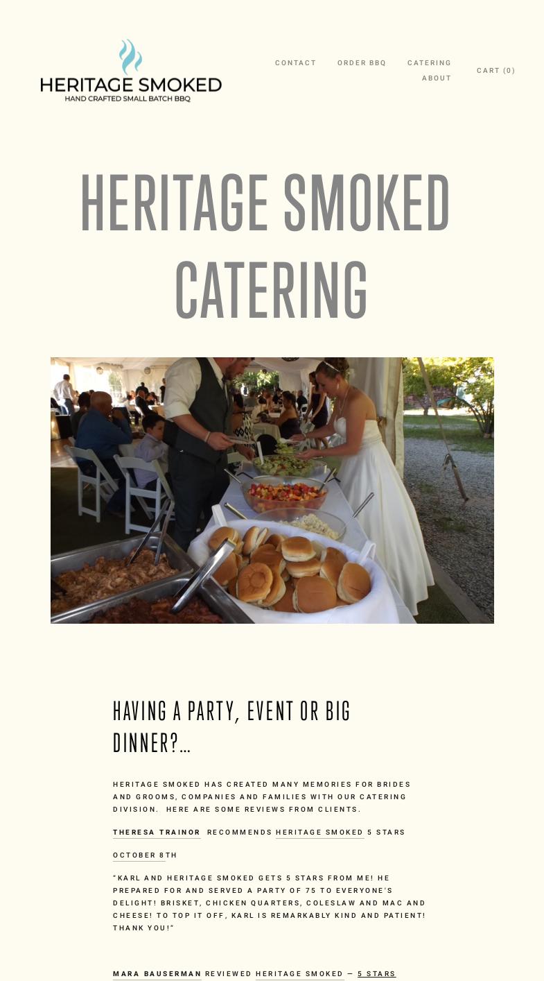 Heritage Smoked Menu